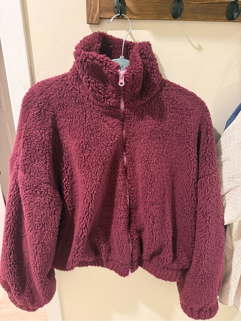 Urban Outfitters Kimchi Blue Snow Bunny Piled Fleece Zip-Up Jacket